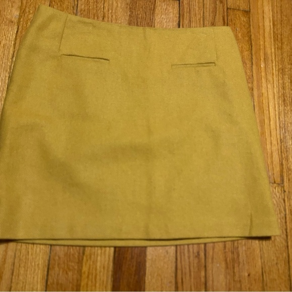 Dalia Collection Wool Blend Skirt Womens 10 Mustard Yellow A Line Mini - Picture 5 of 7